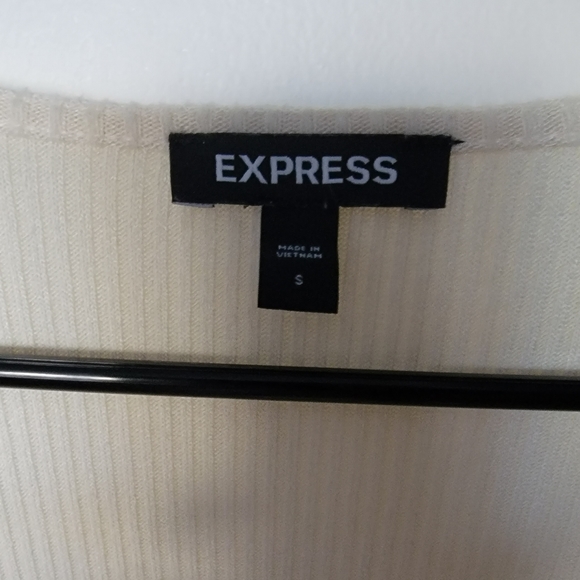 New Express Ribbed Wrap Sweater - Picture 3 of 3